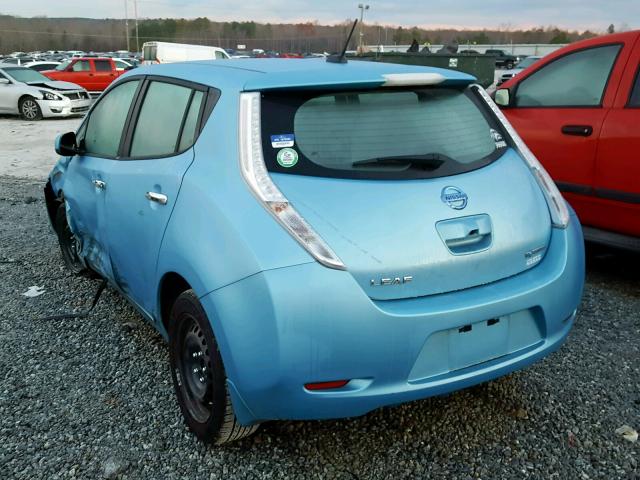 1N4AZ0CP9FC310311 - 2015 NISSAN LEAF S BLUE photo 3