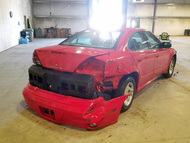 1G2NF52F83C139206 - 2003 PONTIAC GRAND AM S RED photo 4