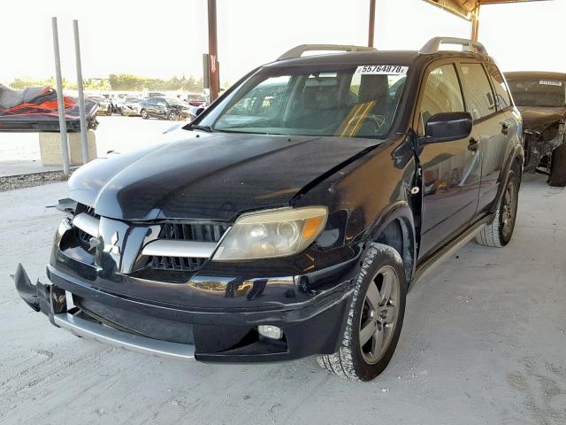 JA4LX41F96U003378 - 2006 MITSUBISHI OUTLANDER BLACK photo 2