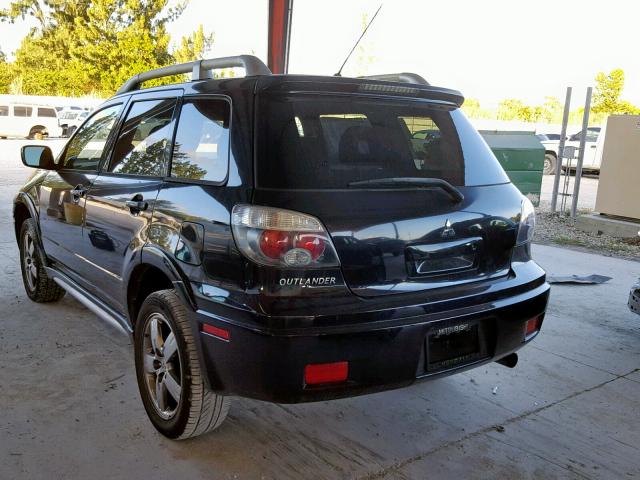 JA4LX41F96U003378 - 2006 MITSUBISHI OUTLANDER BLACK photo 3