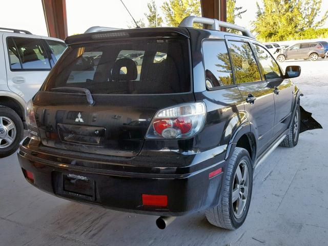 JA4LX41F96U003378 - 2006 MITSUBISHI OUTLANDER BLACK photo 4