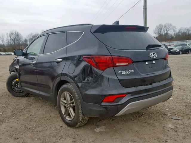 5XYZUDLB1HG417116 - 2017 HYUNDAI SANTA FE S BLACK photo 3