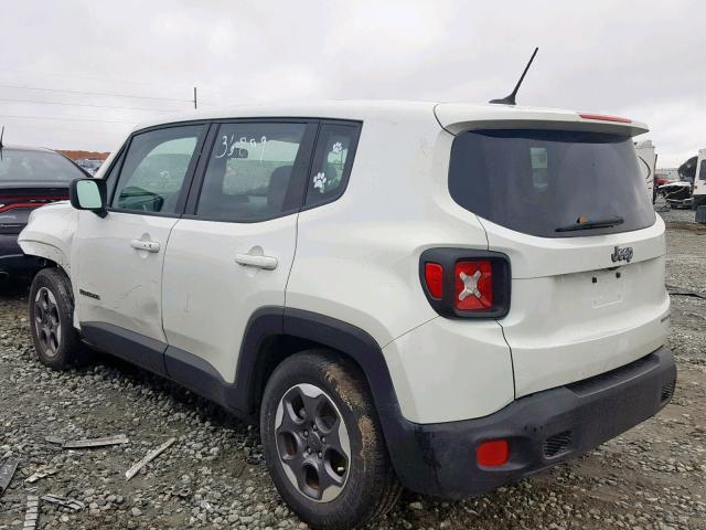 ZACCJAAT8GPC95281 - 2016 JEEP RENEGADE S WHITE photo 3