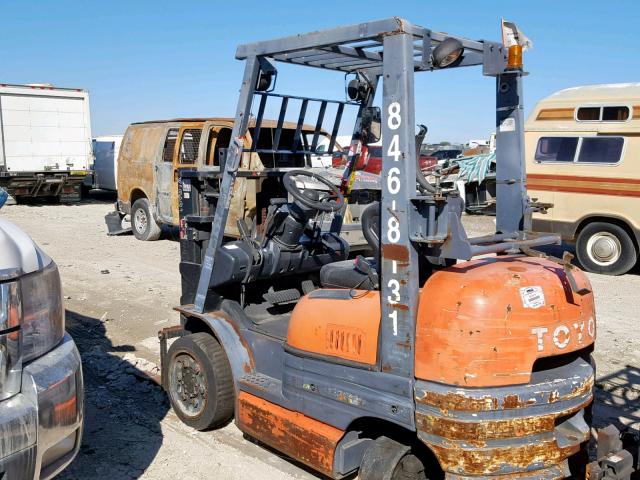 426FGCU2577815 - 1995 TOYOTA FORKLIFT ORANGE photo 3