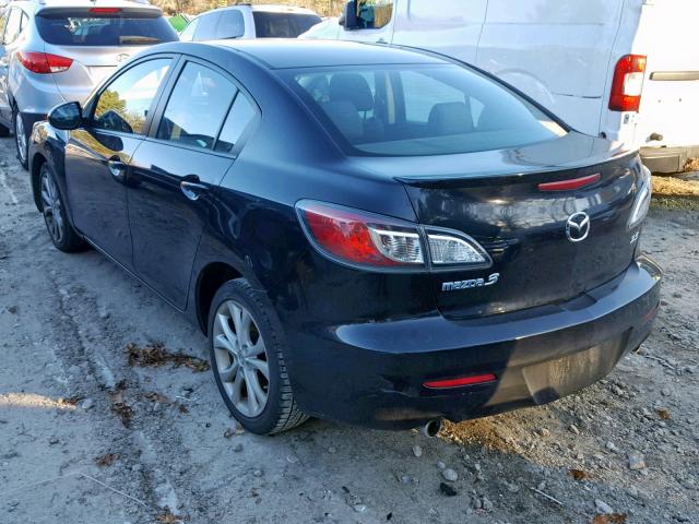 JM1BL1S54A1309707 - 2010 MAZDA 3 S BLACK photo 3