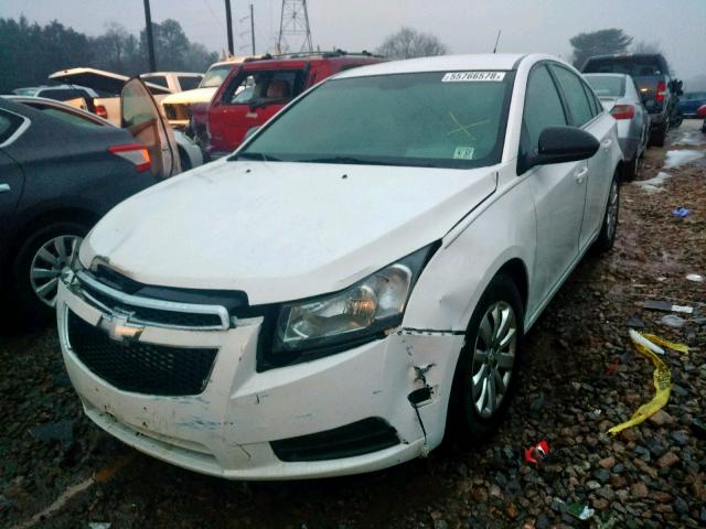 1G1PD5SH0B7291055 - 2011 CHEVROLET CRUZE LS WHITE photo 2