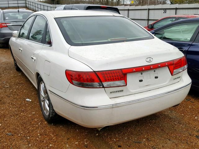 KMHFC46F27A178948 - 2007 HYUNDAI AZERA SE WHITE photo 3