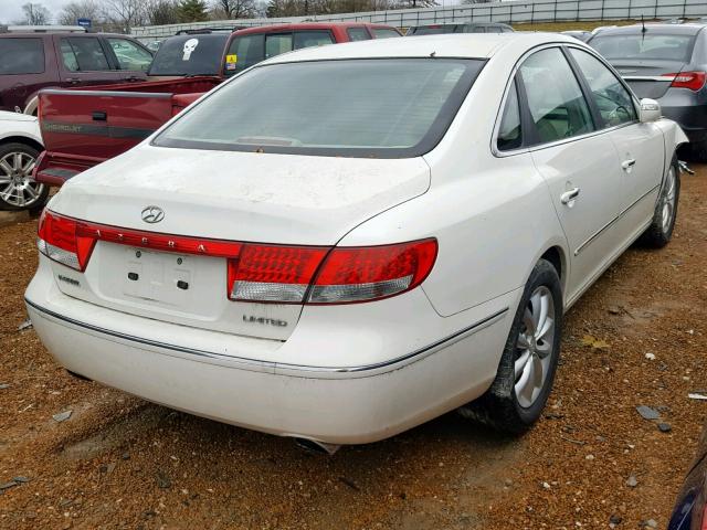 KMHFC46F27A178948 - 2007 HYUNDAI AZERA SE WHITE photo 4