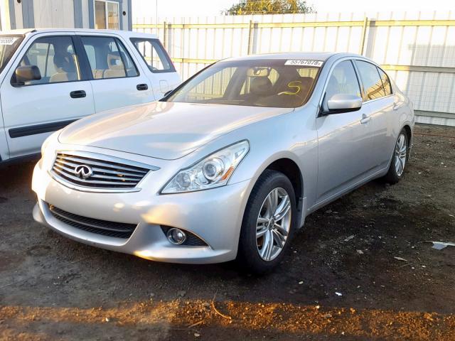 JN1CV6AR8DM762976 - 2013 INFINITI G37 SILVER photo 2