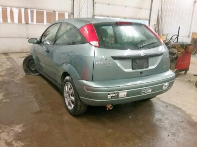 3FAFP31N35R156046 - 2005 FORD FOCUS ZX3 GREEN photo 3