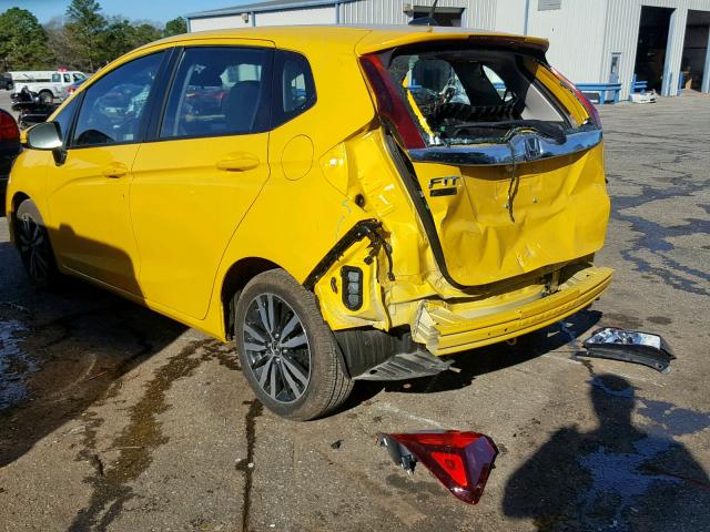 3HGGK5H8XKM702988 - 2019 HONDA FIT EX YELLOW photo 3