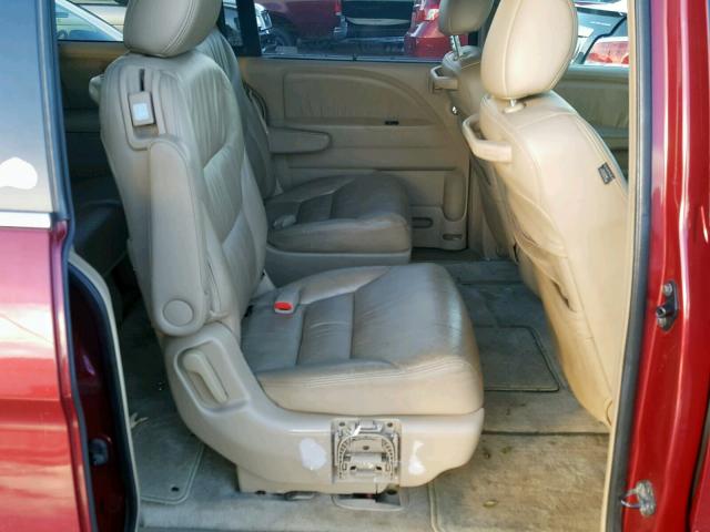 5FNRL38836B003642 - 2006 HONDA ODYSSEY TO MAROON photo 6