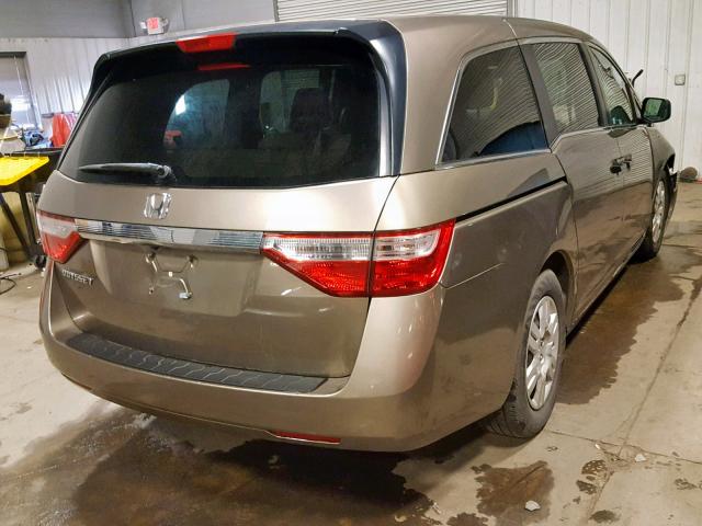 5FNRL5H21DB076156 - 2013 HONDA ODYSSEY LX GOLD photo 4