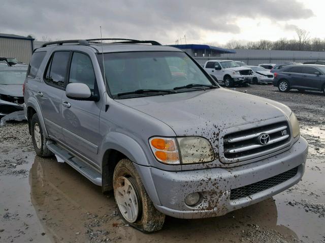 5TDZT38A42S104360 - 2002 TOYOTA SEQUOIA LI SILVER photo 1