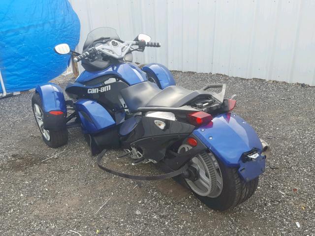 2BXJAMC14AV000451 - 2010 CAN-AM SPYDER ROA BLUE photo 3