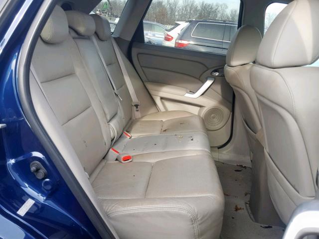 5J8TB18578A015468 - 2008 ACURA RDX TECHNO BLUE photo 6