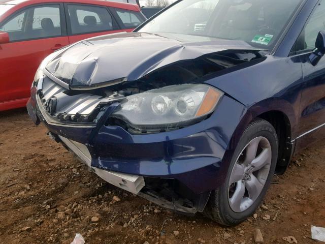 5J8TB18578A015468 - 2008 ACURA RDX TECHNO BLUE photo 9