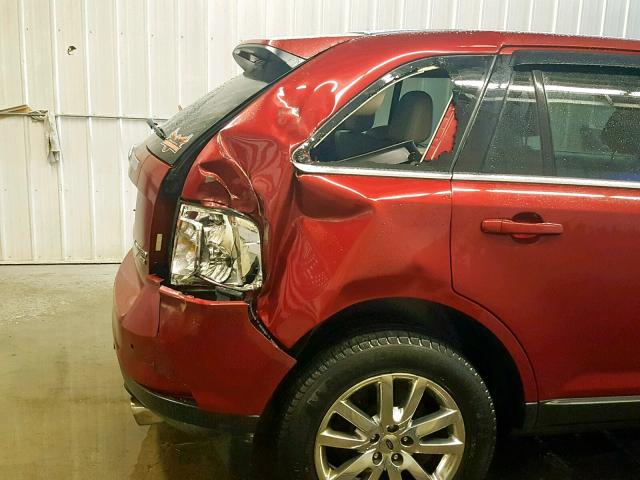 2FMDK4KC0EBB39119 - 2014 FORD EDGE LIMIT MAROON photo 9