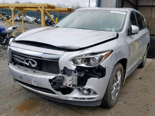 5N1AL0MM9DC314495 - 2013 INFINITI JX35 BASE SILVER photo 2