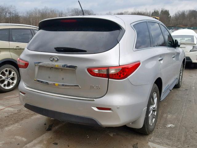 5N1AL0MM9DC314495 - 2013 INFINITI JX35 BASE SILVER photo 4