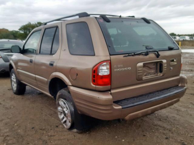 4S2DM58W124332878 - 2002 ISUZU RODEO S BROWN photo 3