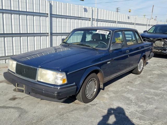 YV1AA8847L1420662 - 1990 VOLVO 240 BASE BLUE photo 2