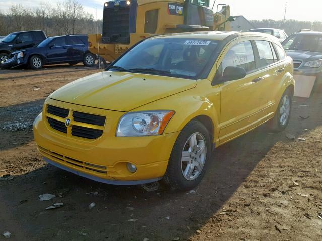 1B3HB48B87D591242 - 2007 DODGE CALIBER SX YELLOW photo 2