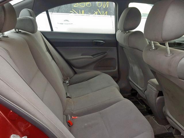 2HGFA16418H000430 - 2008 HONDA CIVIC DX-G RED photo 6