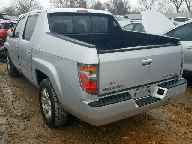 2HJYK16488H501671 - 2008 HONDA RIDGELINE SILVER photo 3