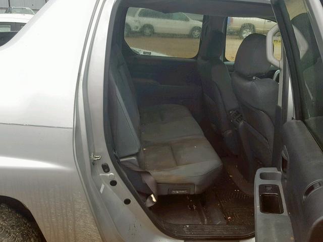 2HJYK16488H501671 - 2008 HONDA RIDGELINE SILVER photo 6