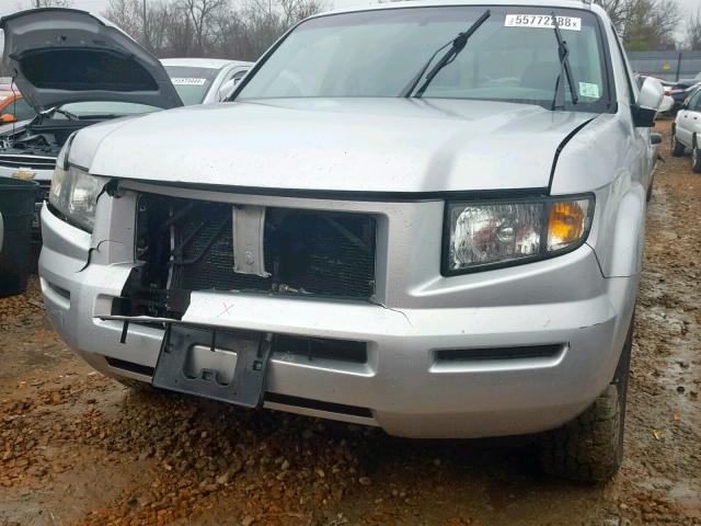 2HJYK16488H501671 - 2008 HONDA RIDGELINE SILVER photo 9