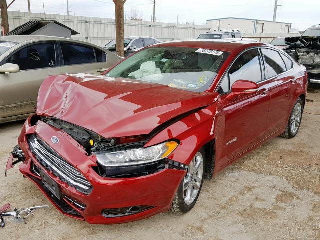 3FA6P0RU9GR202105 - 2016 FORD FUSION TIT RED photo 2