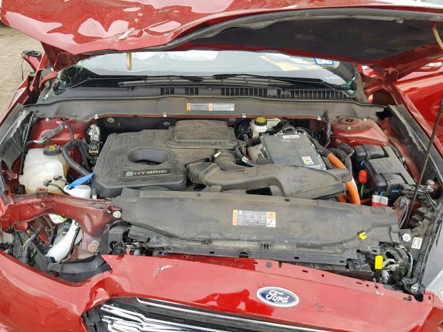 3FA6P0RU9GR202105 - 2016 FORD FUSION TIT RED photo 7