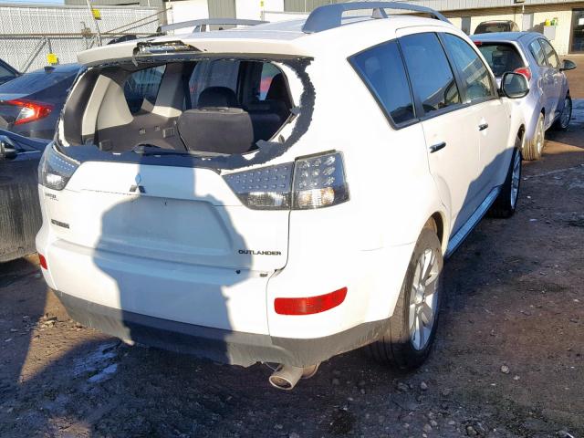 JA4LS31W08Z019760 - 2008 MITSUBISHI OUTLANDER WHITE photo 4