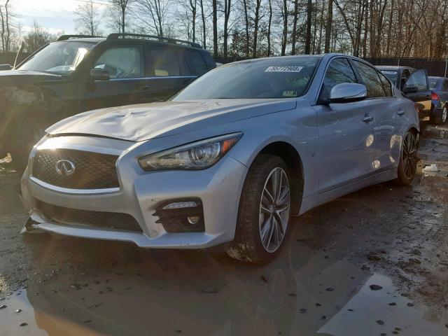 JN1BV7AP7EM675555 - 2014 INFINITI Q50 BASE SILVER photo 2