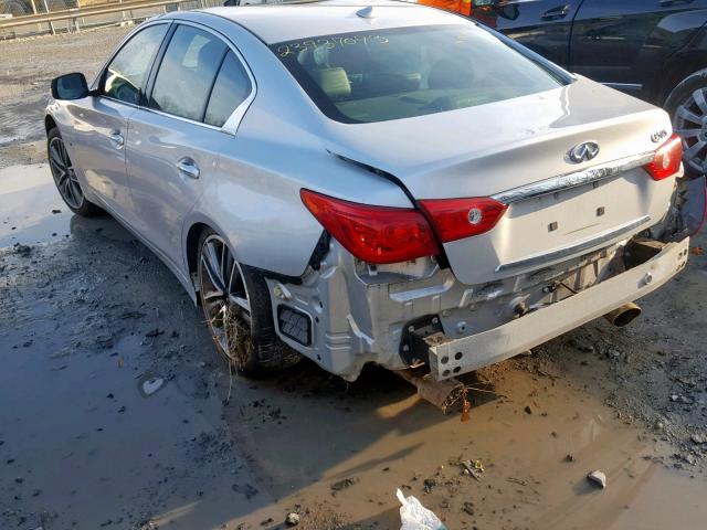 JN1BV7AP7EM675555 - 2014 INFINITI Q50 BASE SILVER photo 3