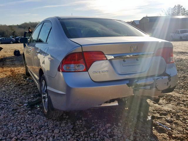 2HGFA16949H356478 - 2009 HONDA CIVIC EXL SILVER photo 3