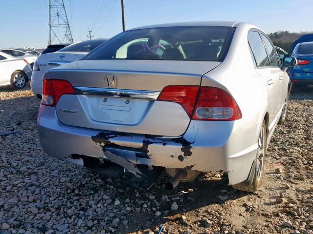 2HGFA16949H356478 - 2009 HONDA CIVIC EXL SILVER photo 4