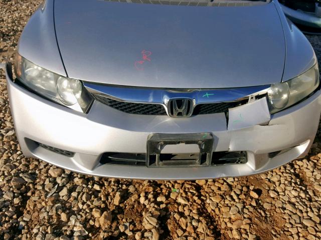 2HGFA16949H356478 - 2009 HONDA CIVIC EXL SILVER photo 9