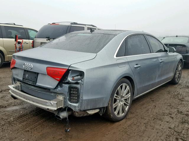 WAURGAFD3EN002139 - 2014 AUDI A8 L QUATT SILVER photo 4