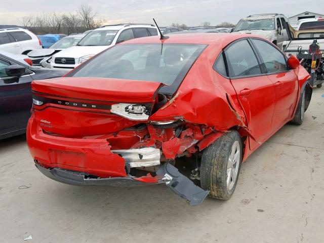 1C3CDFFA7GD796774 - 2016 DODGE DART SXT S RED photo 4