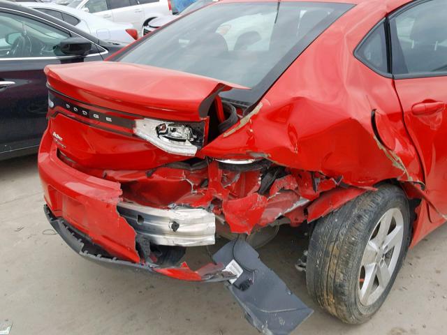 1C3CDFFA7GD796774 - 2016 DODGE DART SXT S RED photo 9