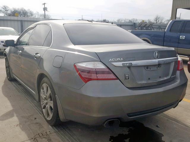 JH4KB26619C000867 - 2009 ACURA RL GRAY photo 3