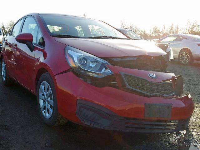 KNADM4A30D6178349 - 2013 KIA RIO LX RED photo 1