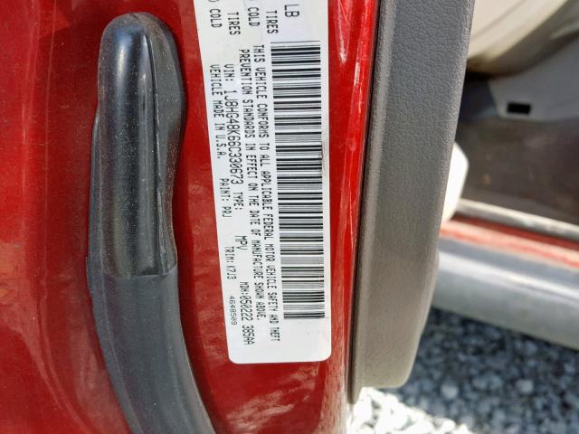 1J8HG48K66C330673 - 2006 JEEP COMMANDER Qırmızı foto 10