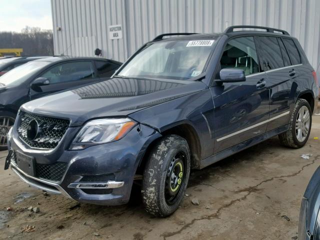 WDCGG8JB5EG307634 - 2014 MERCEDES-BENZ GLK 350 4M BLUE photo 2