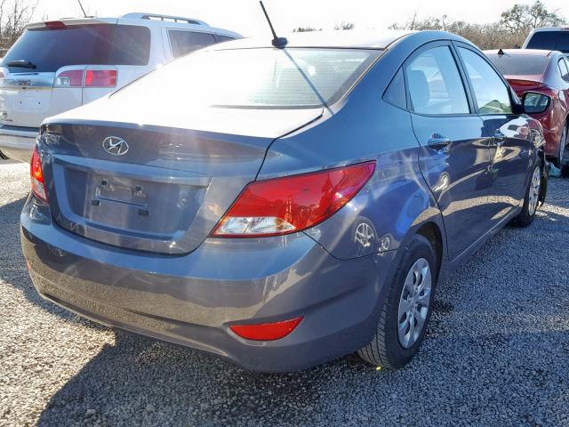 KMHCT4AE5HU223382 - 2017 HYUNDAI ACCENT SE GRAY photo 4