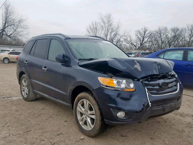 5XYZKDAG7BG048189 - 2011 HYUNDAI SANTA FE L BLUE photo 1