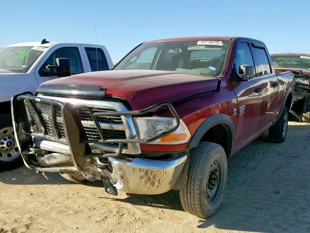 3D7UT2CL7BG530982 - 2011 DODGE RAM 2500 MAROON photo 2