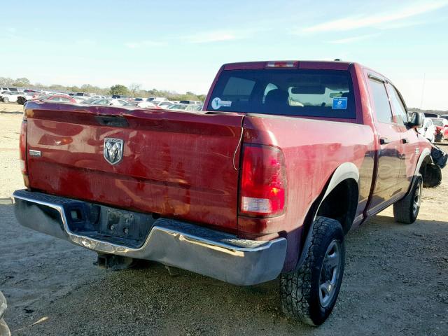 3D7UT2CL7BG530982 - 2011 DODGE RAM 2500 MAROON photo 4